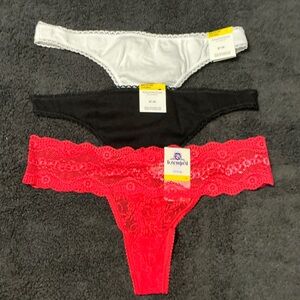 Charter Club Women's Panties Set - Red, Black, White